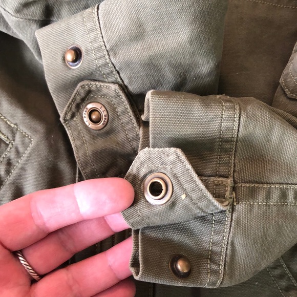 ❌sold❌ Vtg  LL Bean size L 6x/7 Cotton Army Jacket classic rugged preppy - Picture 10 of 13